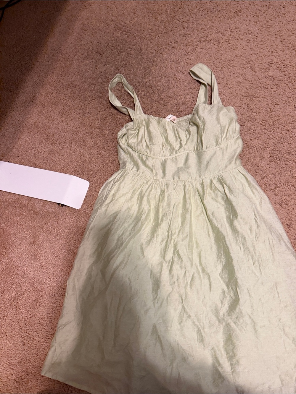 mine Light Green Sleeveless Summer Dress